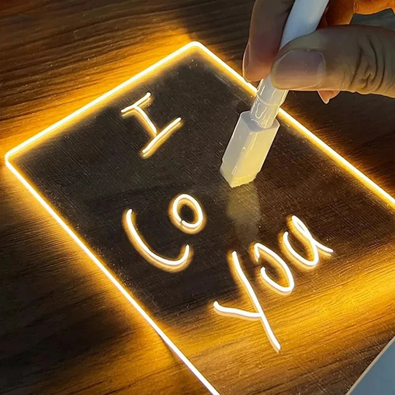 Luminária De Led Transparente Para Desenhar E Decorar NoteCriative™